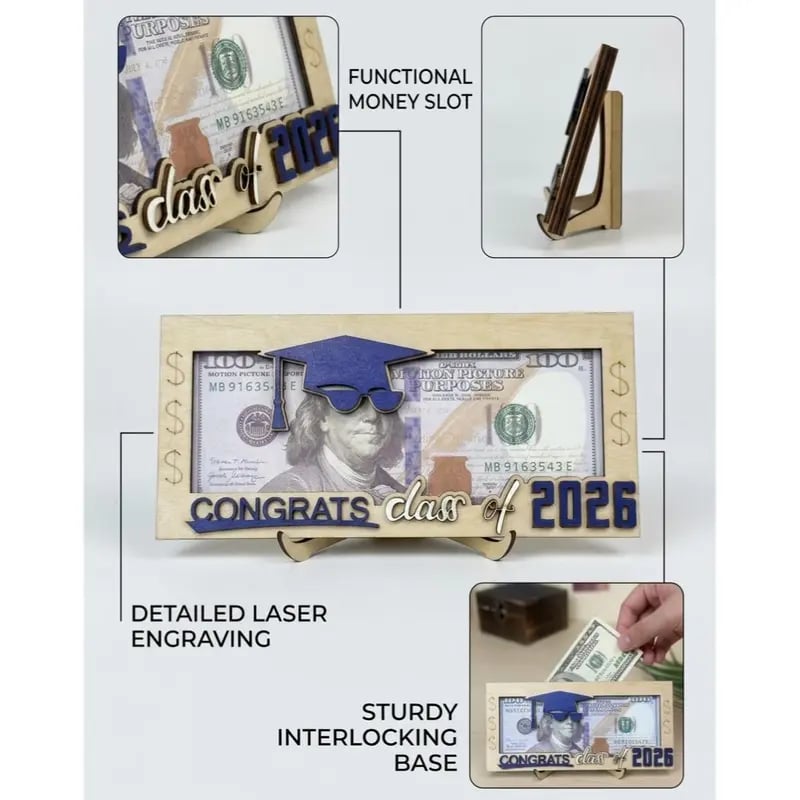 Ends Today: 50% OFF!Class of 2026 Graduation Money Holder – Stylish, Sentimental, Unforgettable