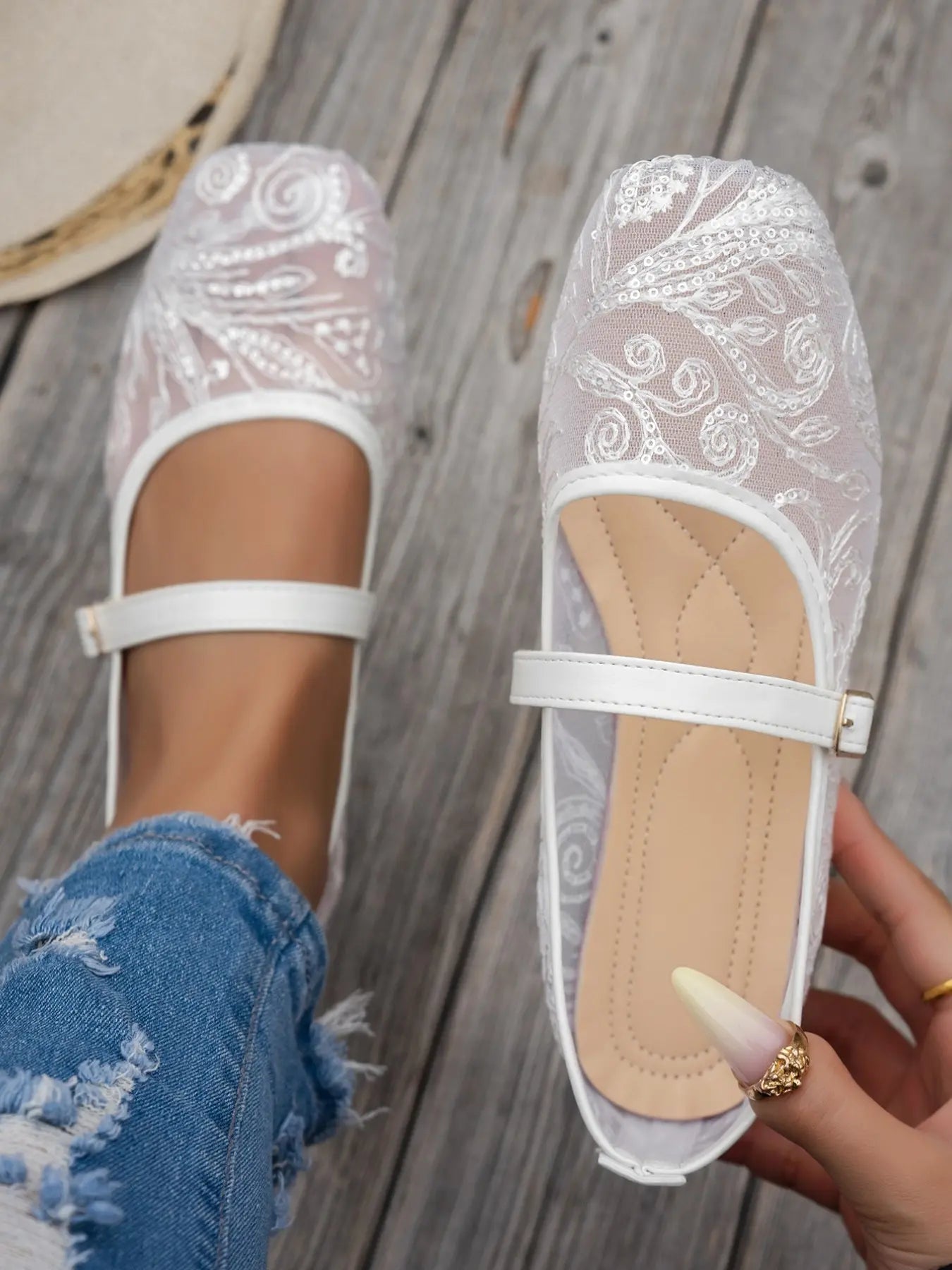 Women's Boho Flats – Square Toe