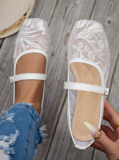 Women's Boho Flats – Square Toe