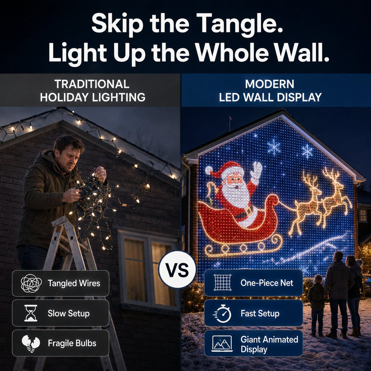 Early Christmas 49% OFFChristmas LED House Net & Smart Outdoor Wall Curtain Light