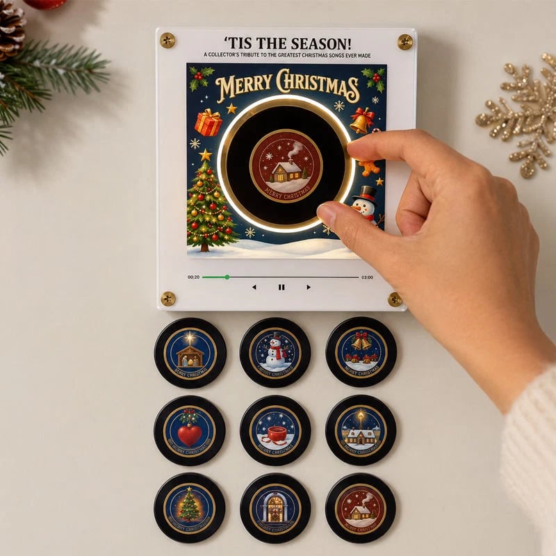 NFC-enabled Holiday Music Fridge Magnet