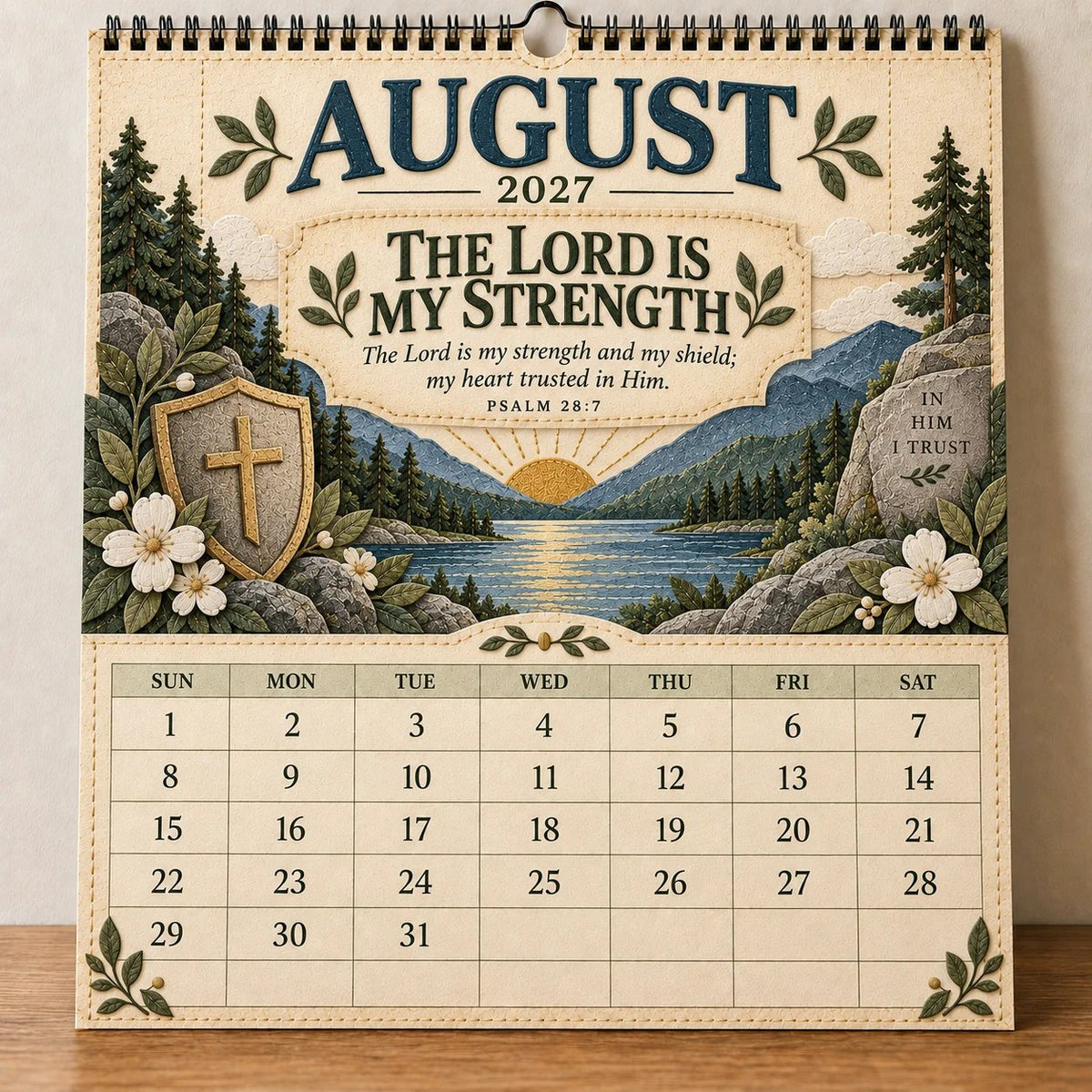 2027 Psalms Wall Calendar | Monthly Scripture & Christian Artwork