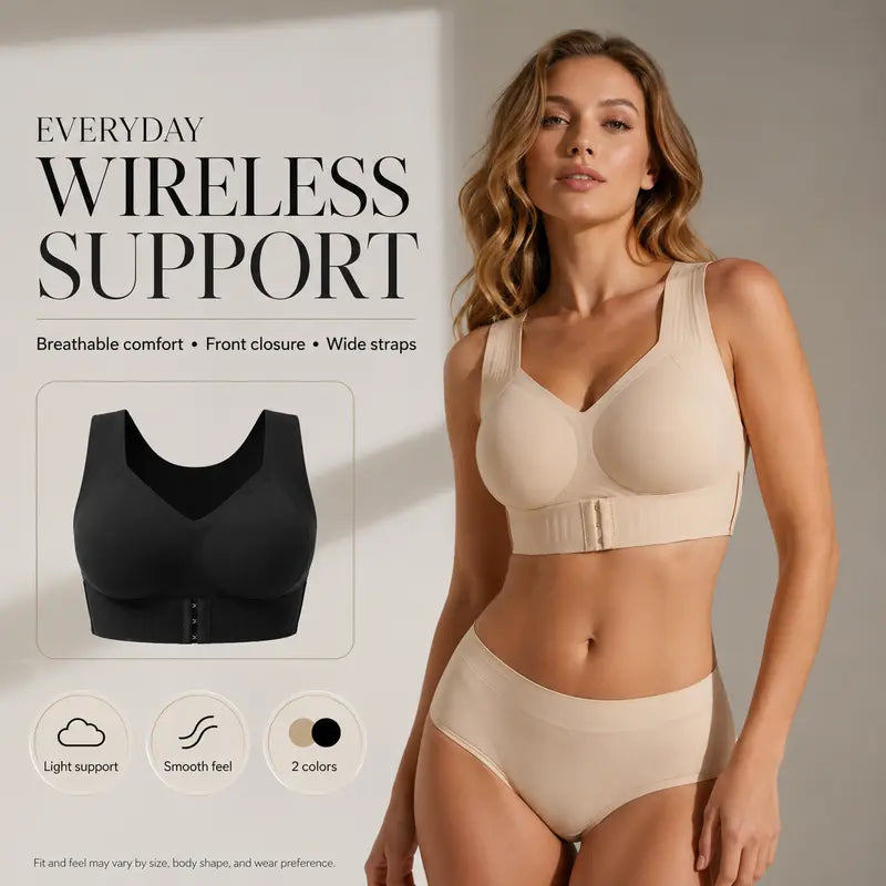 Women's Wireless Bra,Soft Breathable Non-removable Moulded Cups