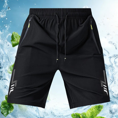 Unisex Reflective Print Workout Shorts