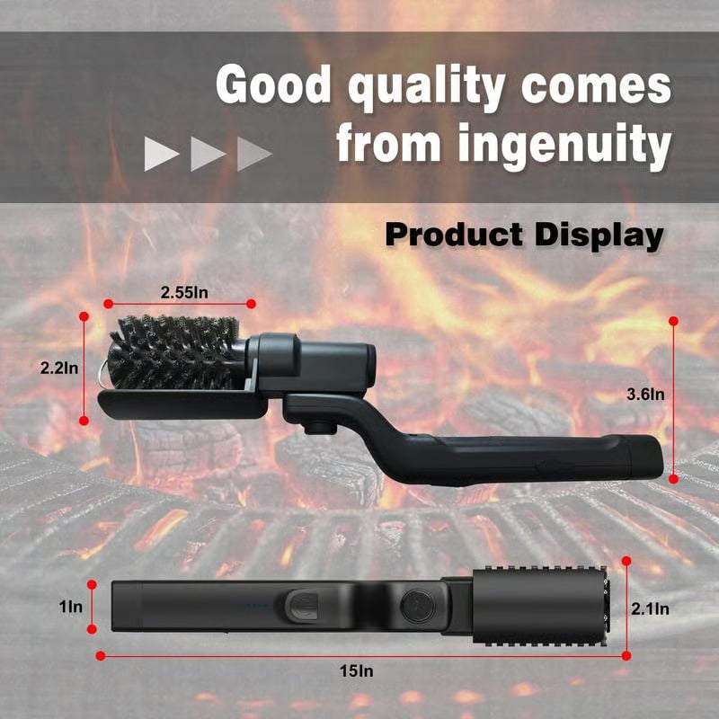 Electric BBQ Grill Brush : Motorized Power Scrubber for Effortless Cleaning