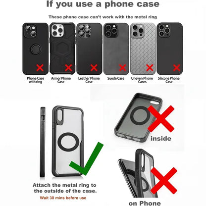 Universal Magnetic Phone Mount with Strong Vacuum Suction