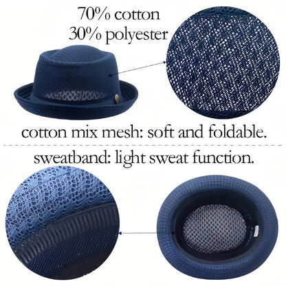 2026 HOT SALE50% OFF NOWSummer Breathable Mesh Pork Pie Hat