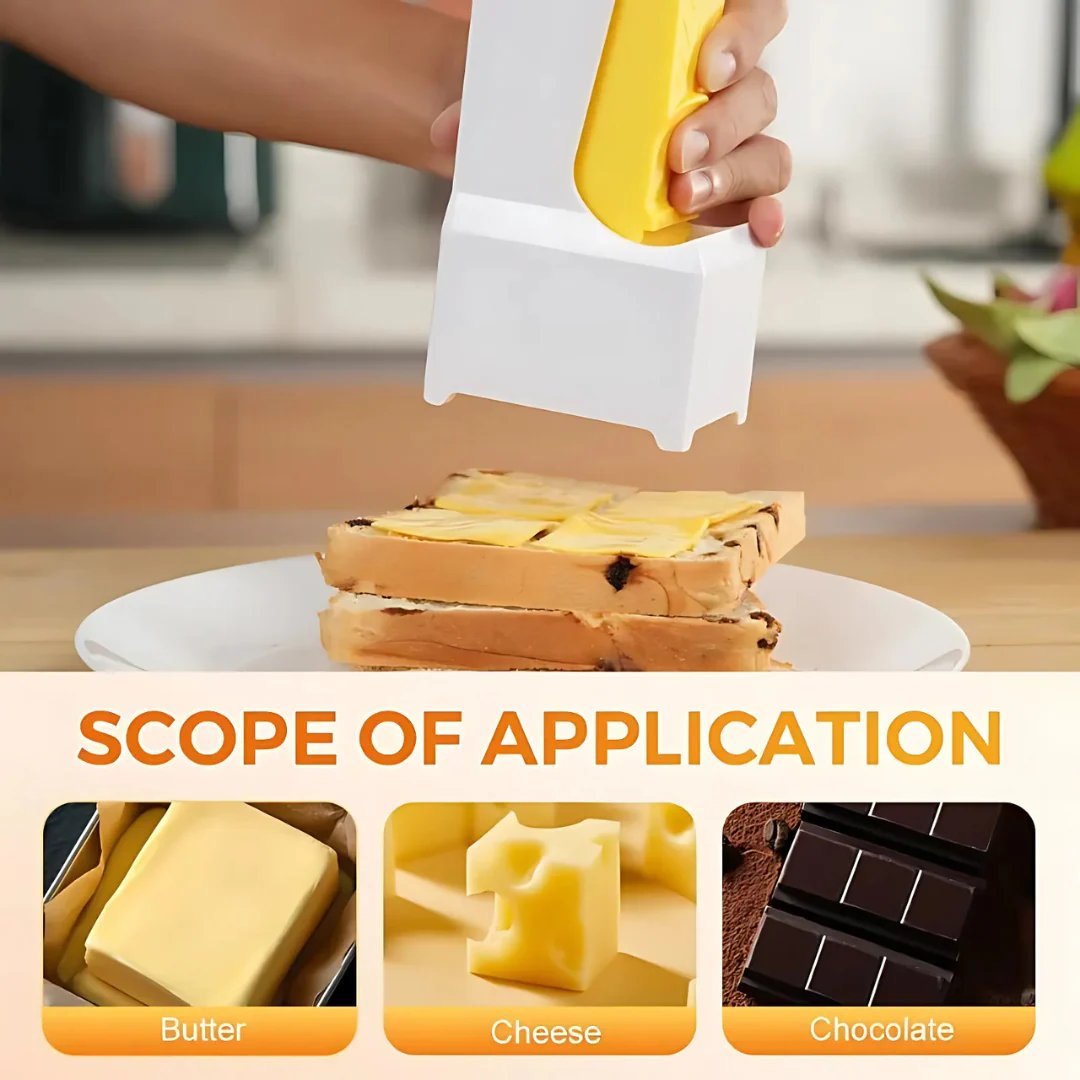 One-Click Butter Slicer Slice Even Butter Cubes Easily
