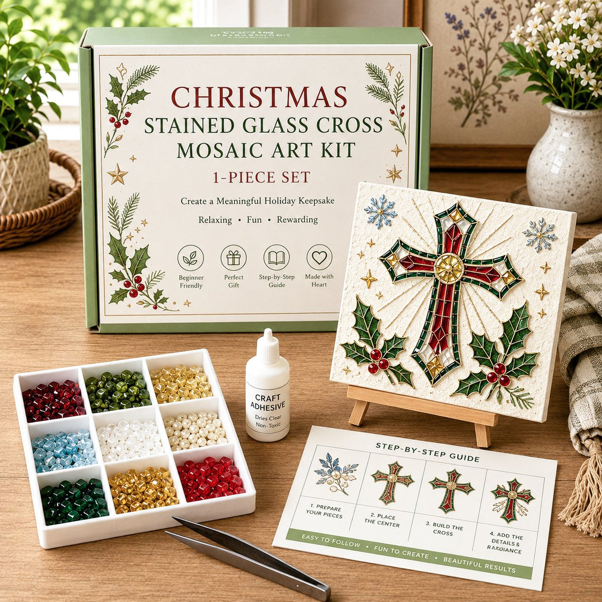 LAST DAY 49% OFF - Nativity Sea Glass Art Kit – Beginner-Friendly
