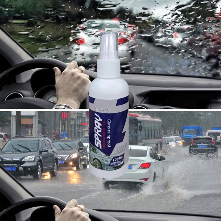 Windshield Cleaning Tool——With 4 Free Microfiber Pads and 1 Fog-Proof Agent