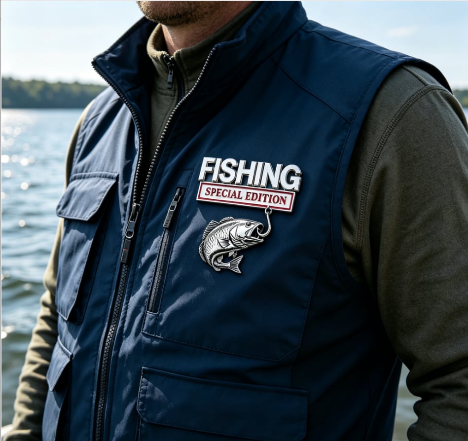 Fishing Special Edition Premium 3D Metal Vehicle Emblem Badge