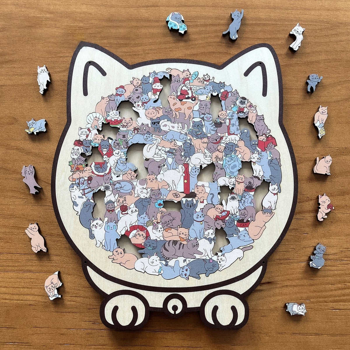 LAST DAY 50% OFF - Cute Cat and Dog Puzzle – A Wooden Work of Art You Can Build