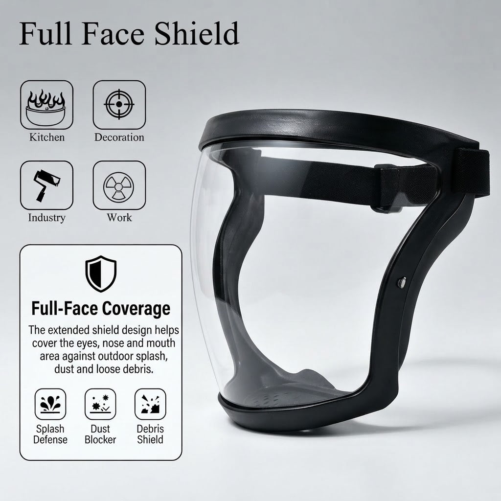 Unisex Full Face Safety Headgear For Cycling & Work