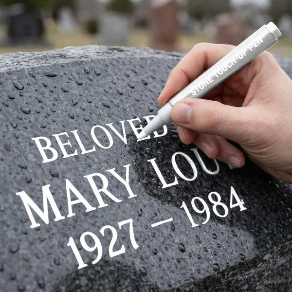 Golden Tombstone Marker Pen for Restoring Faded Grave Inscriptions