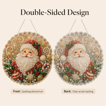 Premium Christmas Pearl Diamond Art Ornament Kit | DIY Holiday Hanging Decor