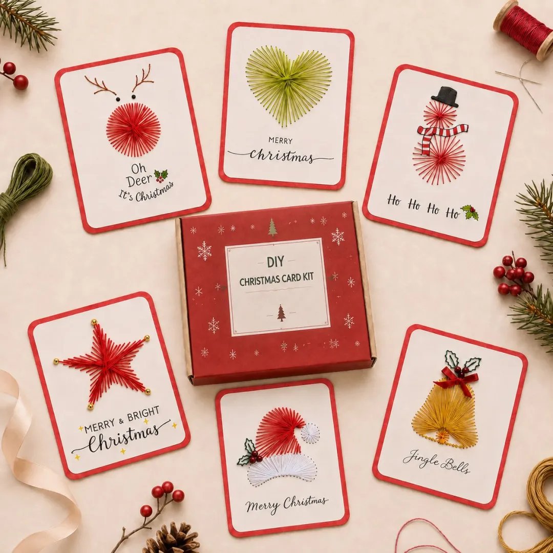 Stitch a Little Christmas Magic - Merry & Bright Christmas DIY Kit (6 pcs)