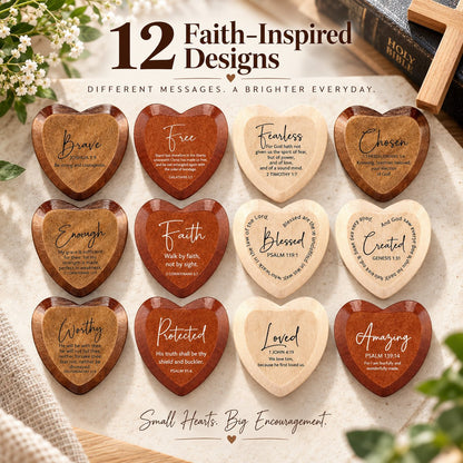 LAST DAY 49% OFF - Christian Pocket Hearts Gift Set – 12 Faith-Filled Keepsakes of Love & Encouragement