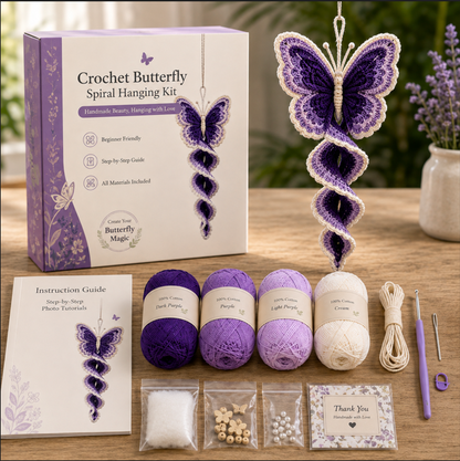 DIY Crochet Garden Friends Spiral Hanging Kit