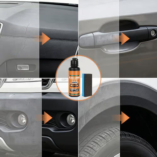 2026 New Upgrade! Plastic Restorer for Cars – Interior Trim Cleaner, Stain Remover & Deep Black Shine Restoring Spray