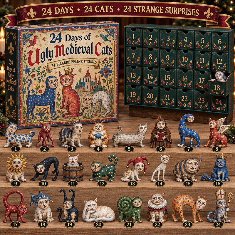 24 Days of Ugly Medieval Cats – Hilariously Weird Cat Advent Calendar 2026