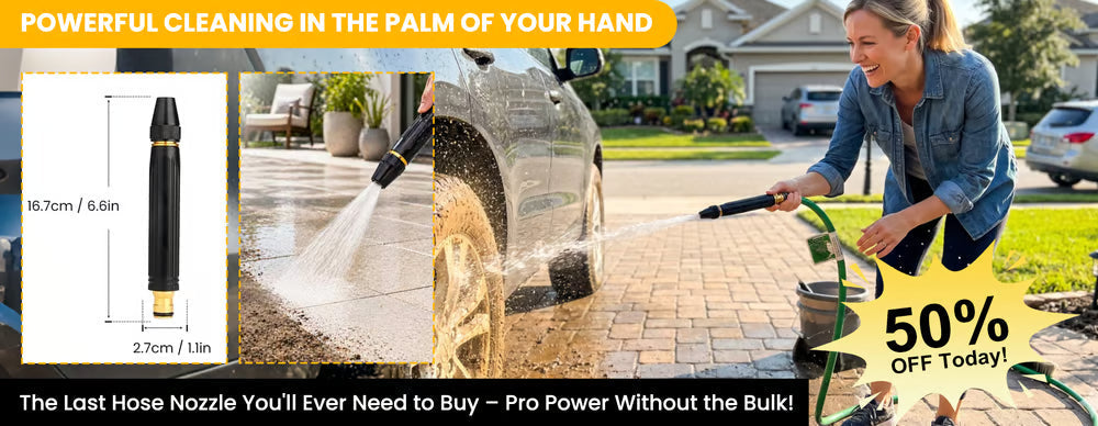 Heavy-Duty Adjustable Hose Nozzle – Powerful Spray & Precision Control
