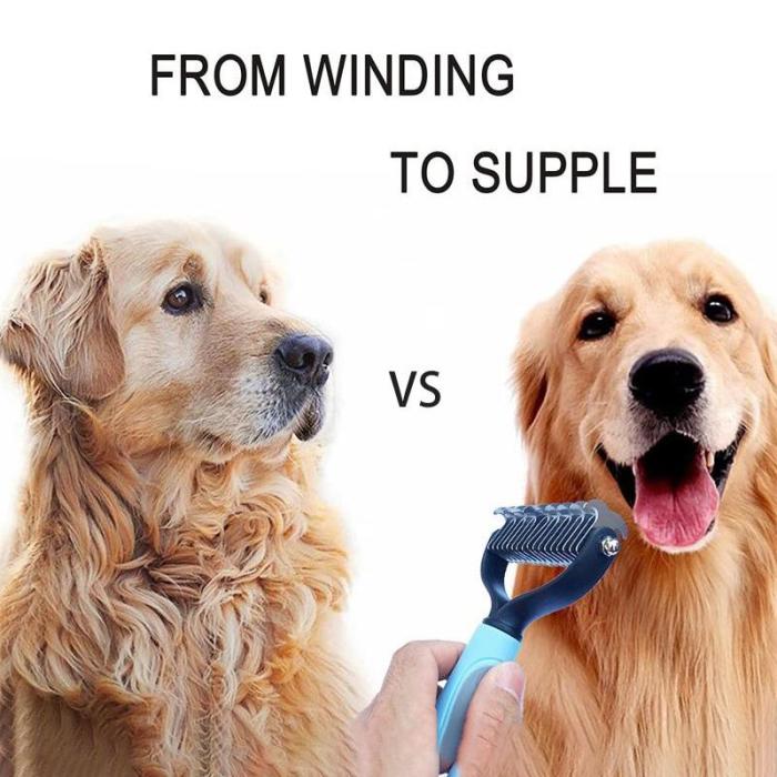 Double-Sided Pet Grooming Brush – Dog & Cat Hair Remover & Styling Comb