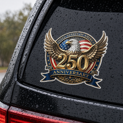 USA 250th Anniversary Patriotic Decal (1776–2026)（4 pack）