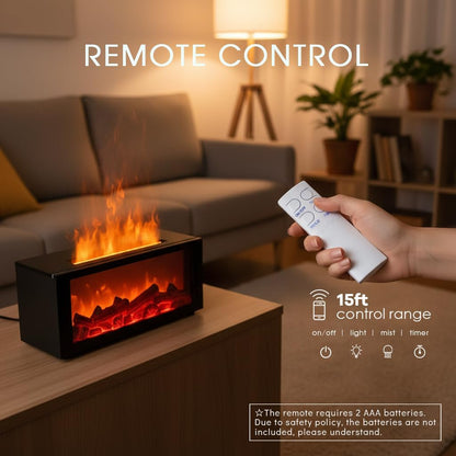 Dance with Flames. Sleep in Serenity— Fireplace Flame Humidifier