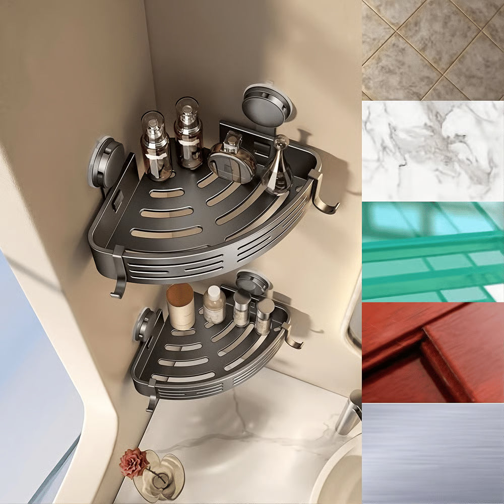 Suction Cup Storage Rack — No Drilling Required, Instantly Adds Storage Space