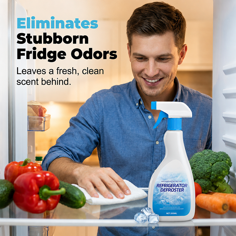 Extra-Large Capacity Refrigerator De-Icing Spray – One Bottle Works Like Three