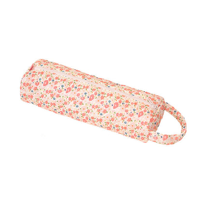 Quilted Multi‑Purpose Storage Bag, Portable Zipper Cosmetic Makeup Pouch with Handle