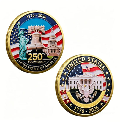 LAST DAY 50% OFF9PCS USA 250th Anniversary Commemorative Coin Gift Set