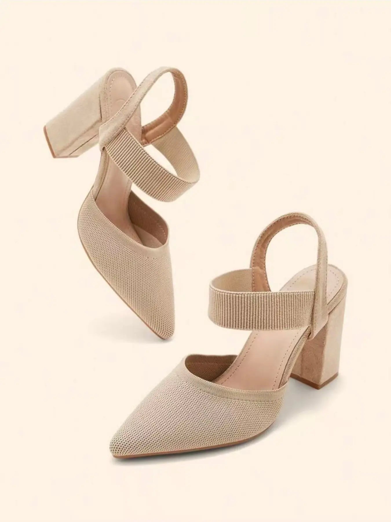 Women's Rubber Sandals – Pointed Toe, Stiletto Heel