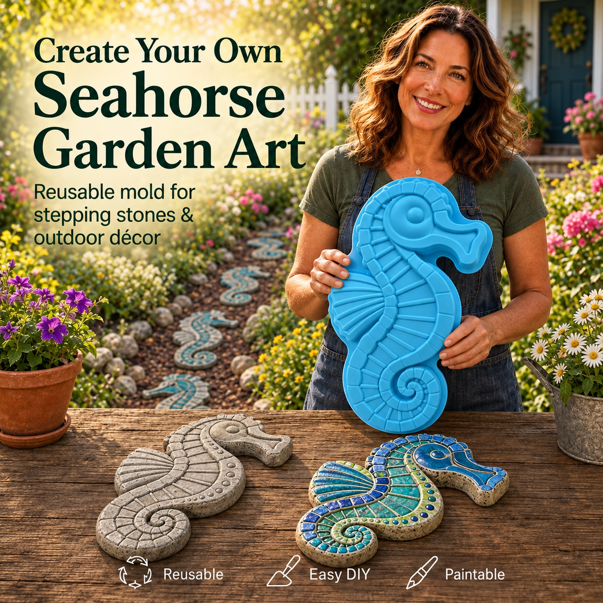 Last-Day Sale - Garden Art Stepping Stone Mold