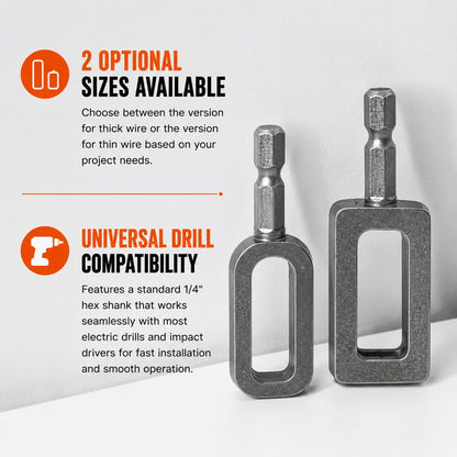 Steel Wire Twisting Tool for Drill - Fast Tightening & Auto Trimming Wire Twist Attachment