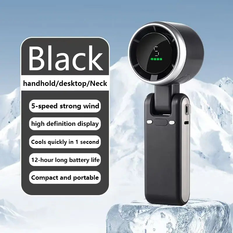 Portable 5-Speed Turbine Fan Rechargeable Handheld Cooler