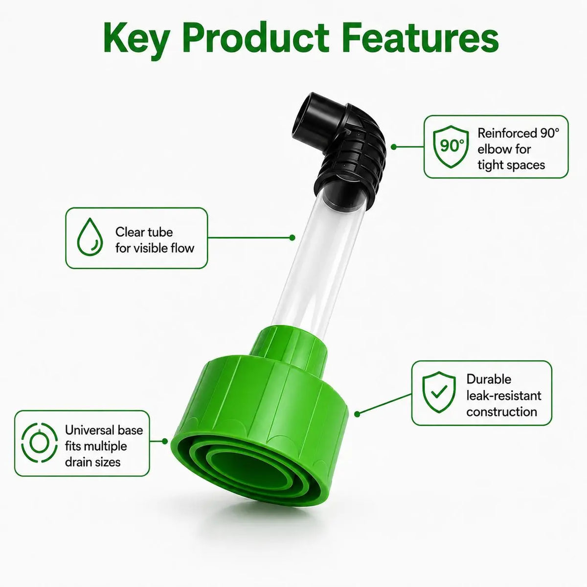 Universal AC Drain Line Cleaner Adapter, Wet/Dry Vacuum Attachment