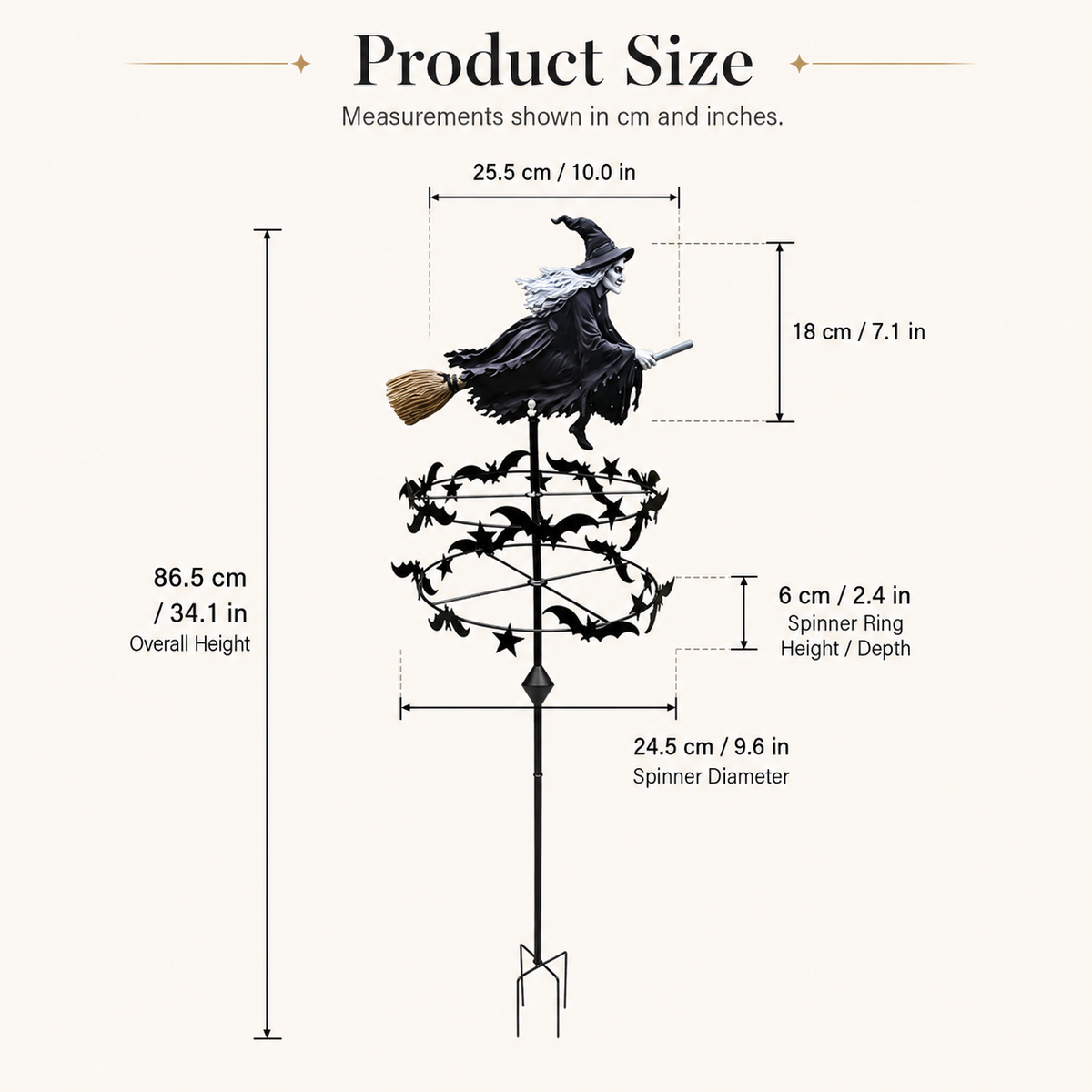 2026 NEW HOT SALE 49% OFF Enchanted Witch Garden Wind Spinner