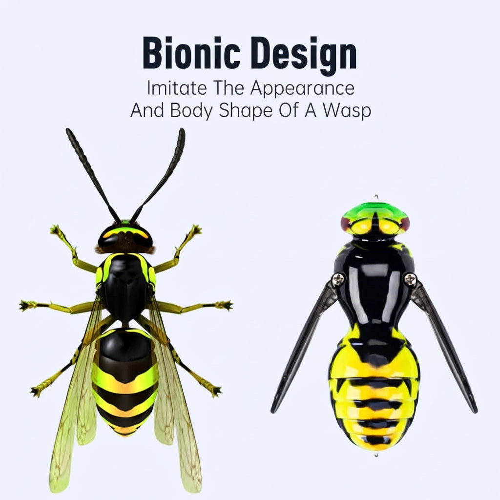 Bionic Wasp Crawl Bait - Topwater Micro Fishing Lure with Acoustic Noise Steel Balls for Bass & Pike Professional Anglers