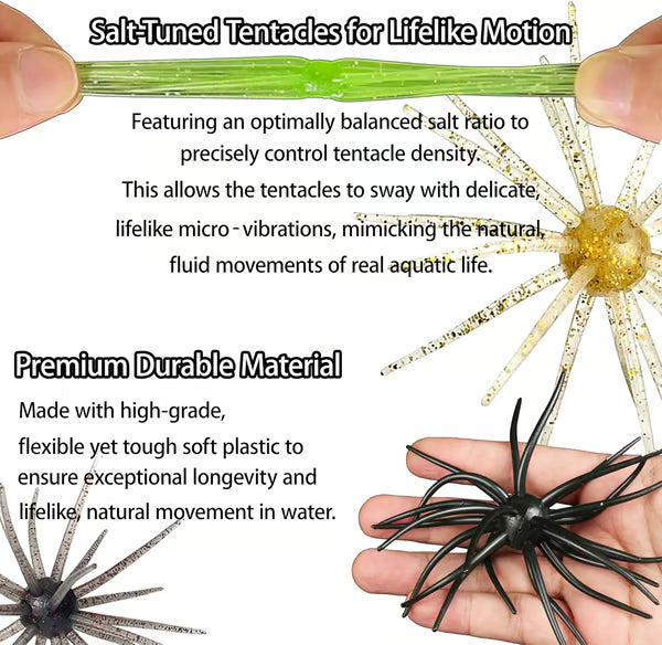 3 PCS Biomimetic Floating Sea Urchin Soft Fishing Lure