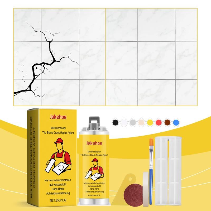 Quick-Drying Tile Repair Glue - Complete Tool Kit for DIY – Fix Cracks Permanently in Minutes!