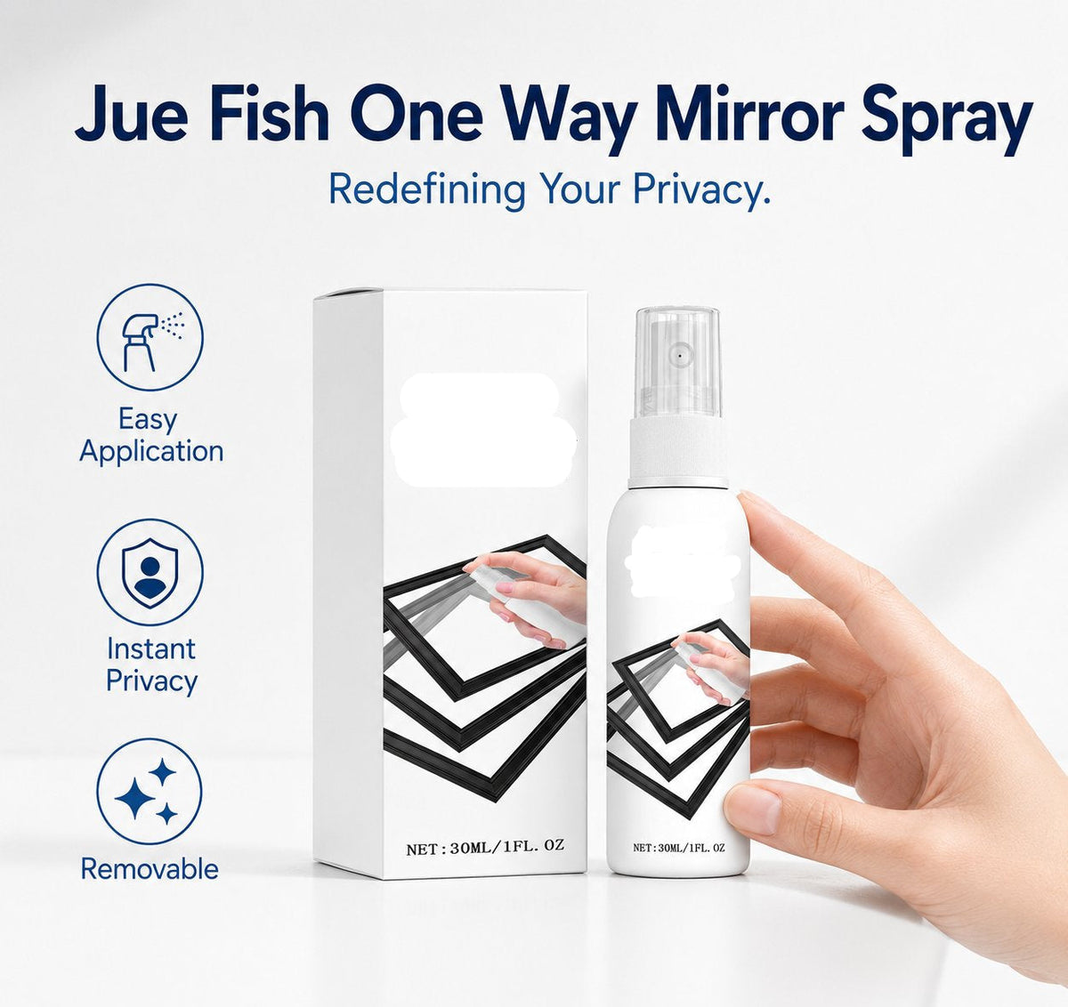 One Way Mirror Spray | Streak-Free Cleaner for Glass, Windows & Mirrors