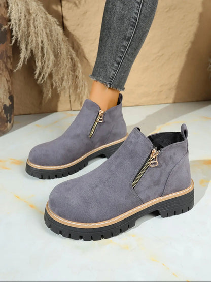 Women's Ankle Boots – High Heel, Zip