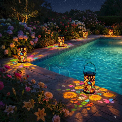 HOT SALE 49% OFF-Colorful Sunflower Glow Solar Garden Lantern