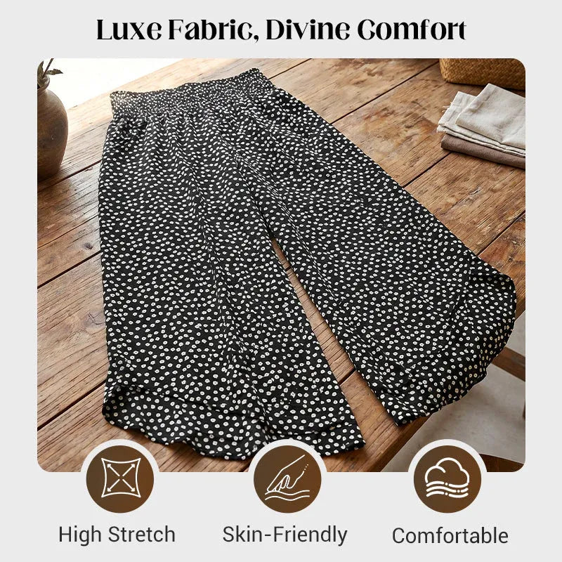 Women's Flowy High Waist Wide-Leg Pants – Slimming, Comfy & Chic
