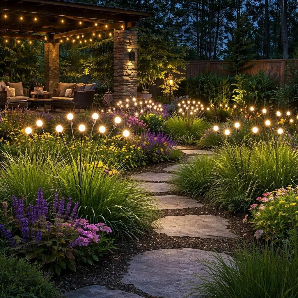Solar Firefly Garden Lights, 2 Pack