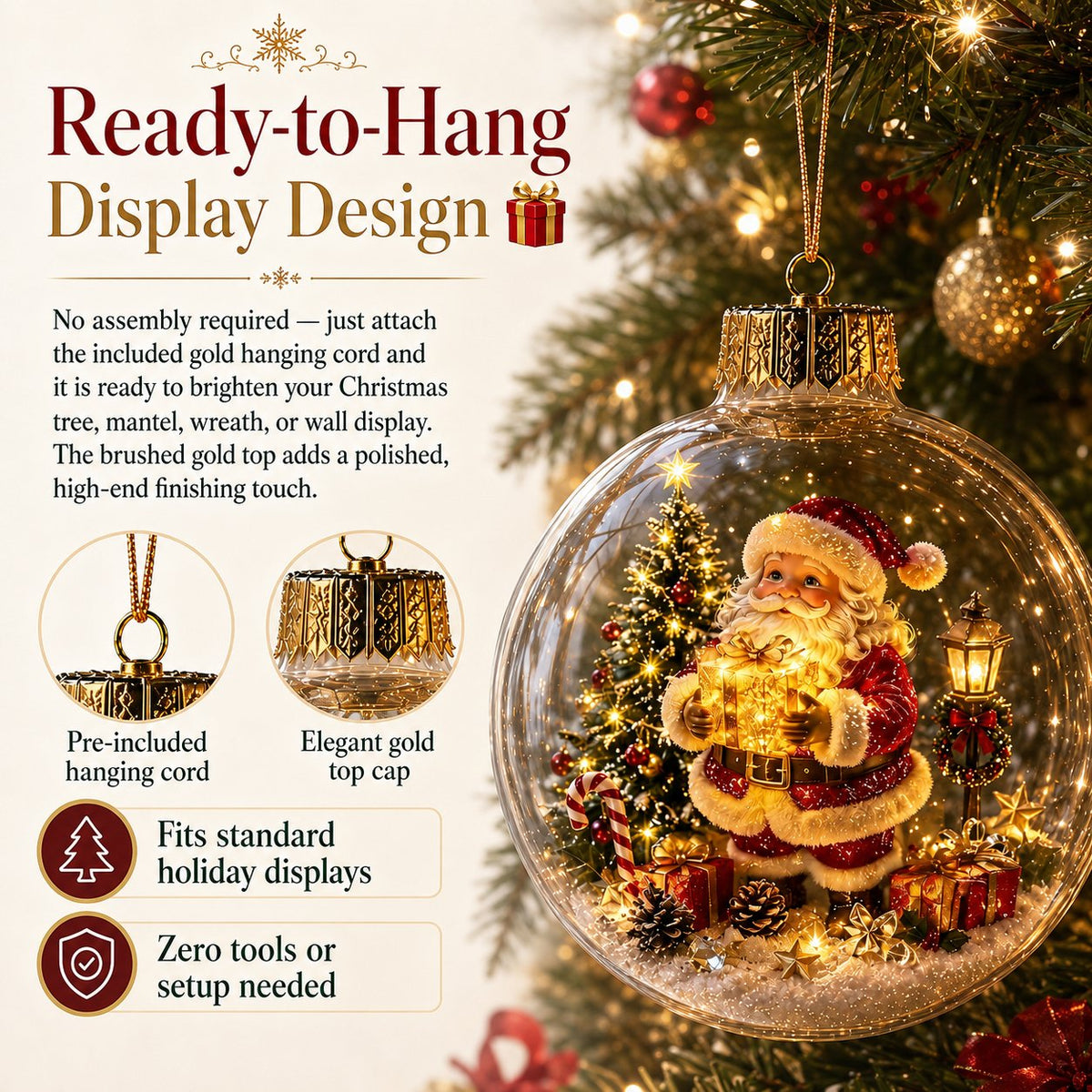 Buy 1 Get 1 FreeGlowing Christmas Diorama Ornament – A Tiny Winter World in the Palm of Your Hand
