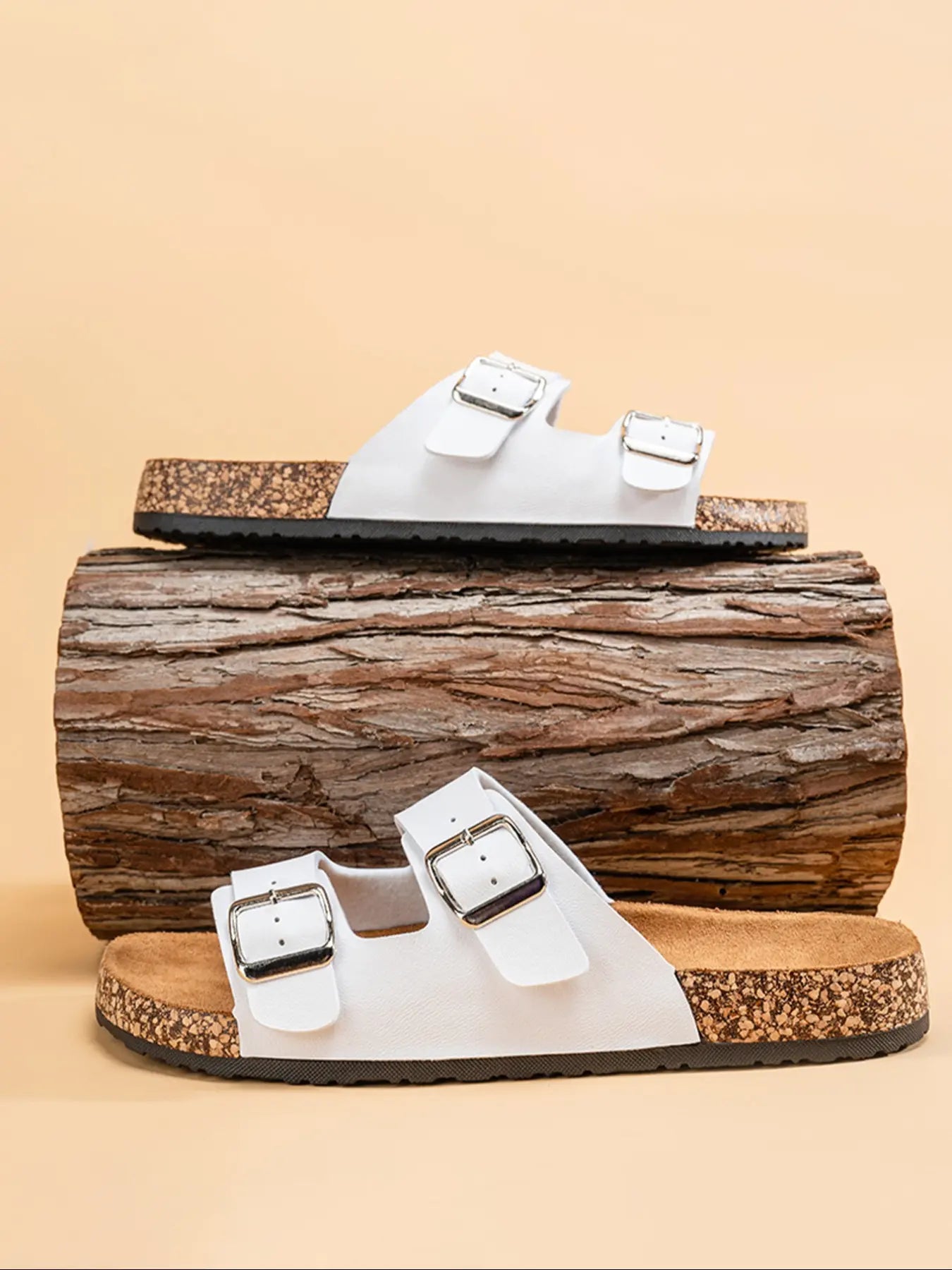 Unisex Faux Leather Sandals – Open Toe, Non-Slip, Lightweight