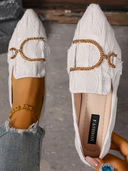 Women's Embroidered Flats – Breathable