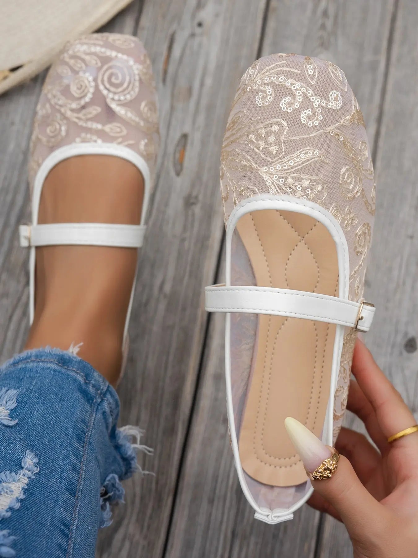 Women's Boho Flats – Square Toe